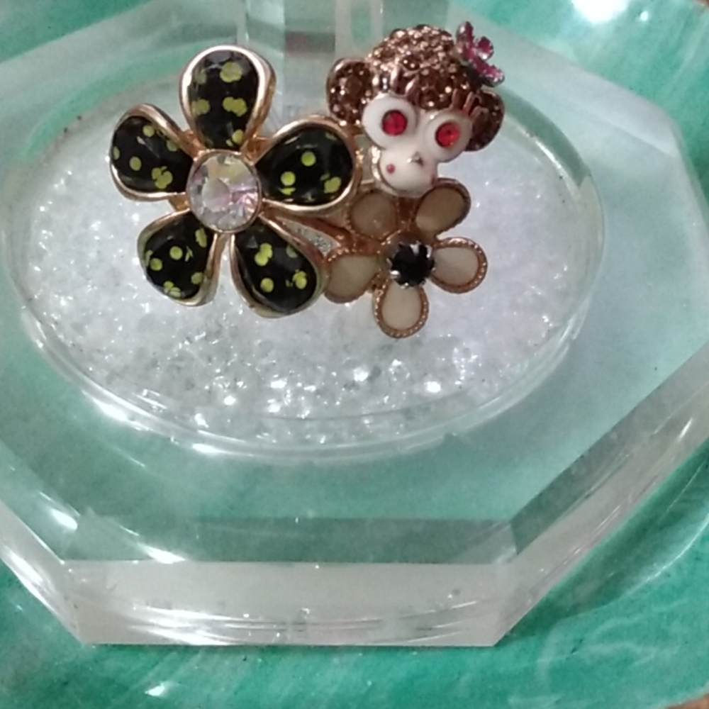 Betsey Johnson Monkey ring.